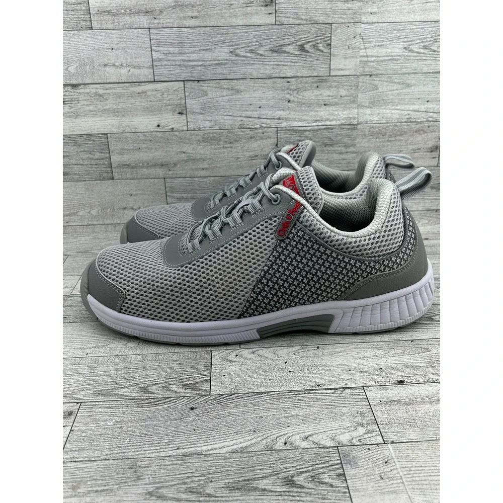 Orthofeet Edgewater 618 Men Sz Wide 11.5 2E Gray Mesh Walking‎ Shoes Sneakers